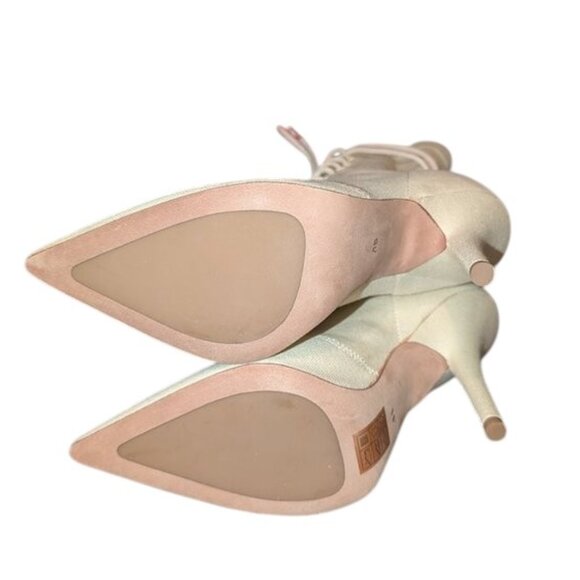 NEW Yeezy Season 6 Stretch Canvas Lace Up Ankle Boot Military Victorian Stiletto - Picture 6 of 8